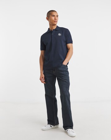 Lacoste Short Sleeve Croc Logo Polo - Navy