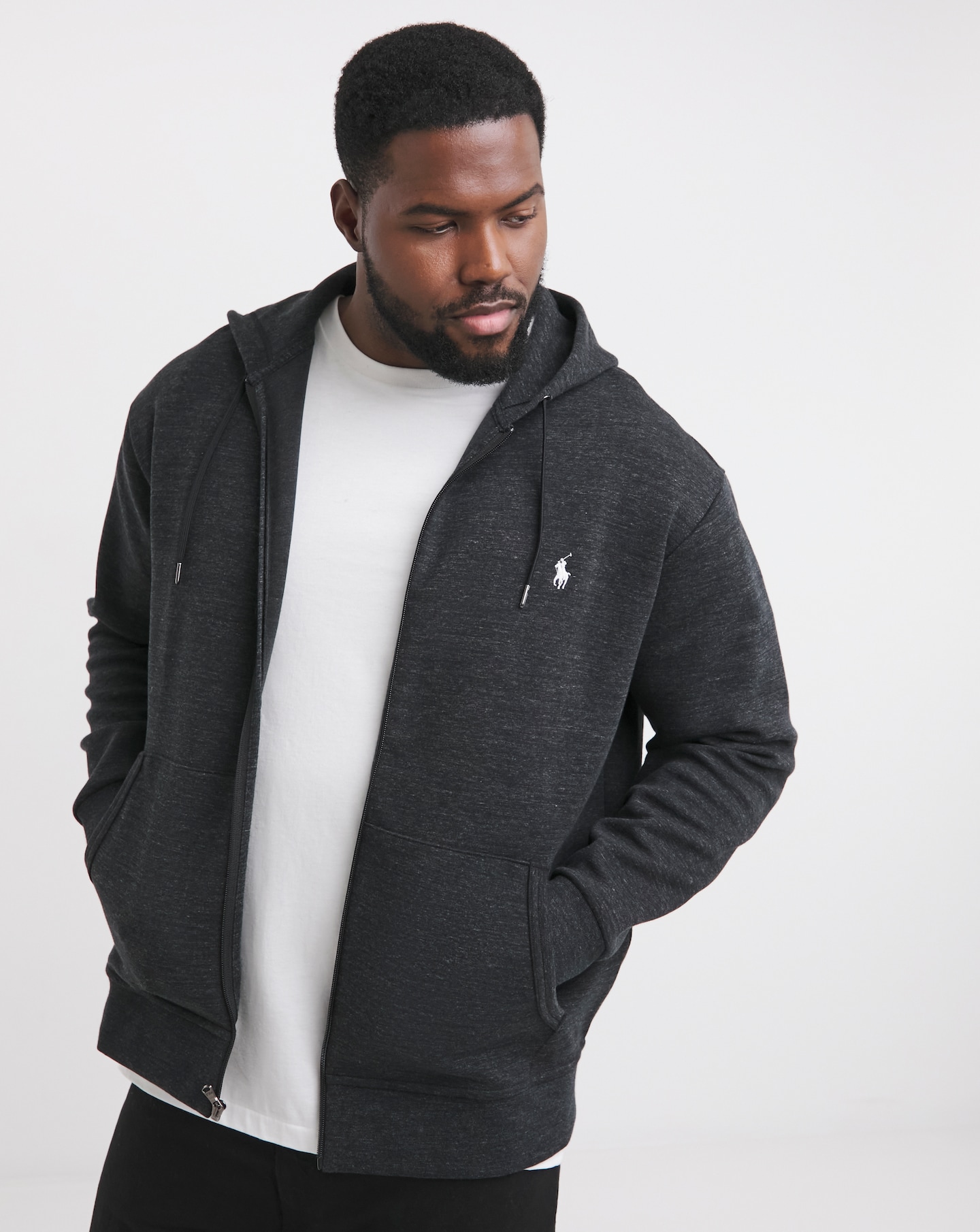 Polo Ralph Lauren Black Zip Through Hoodie Jacamo