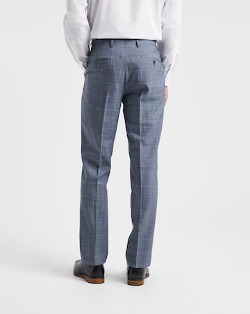Blue Windowpane Check Reg Suit Trouser