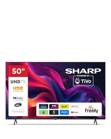 SHARP 4T-C50GK4245KB 50in 4K Ultra HD Smart TiVo LED TV with Freely