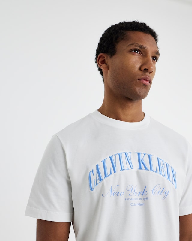 Calvin Klein Short Sleeve Varsity T-Shirt - White