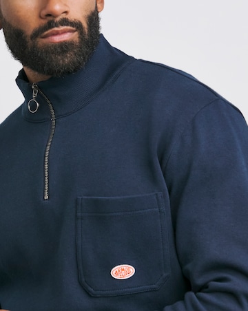 Armor Lux 1/4 Zip Sweatshirt - Navy