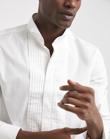 White Poplin Wing Collar Dinner Shirt