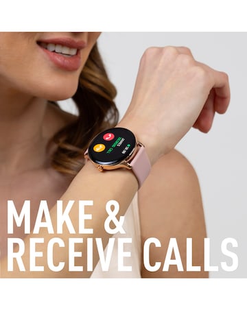 Reflex Active Series 22 Silicone Calling Strap Smart Watch - Pink