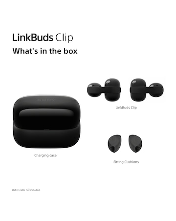 Sony LinkBuds Clip Open-Ear True Wireless Earbuds - Black