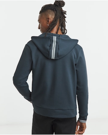 BOSS Zip Through Contrast Hoodie - Navy
