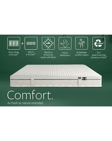 Jay-Be Natural Fresh Bamboo Hybrid 2000 e-Pocket Mattress