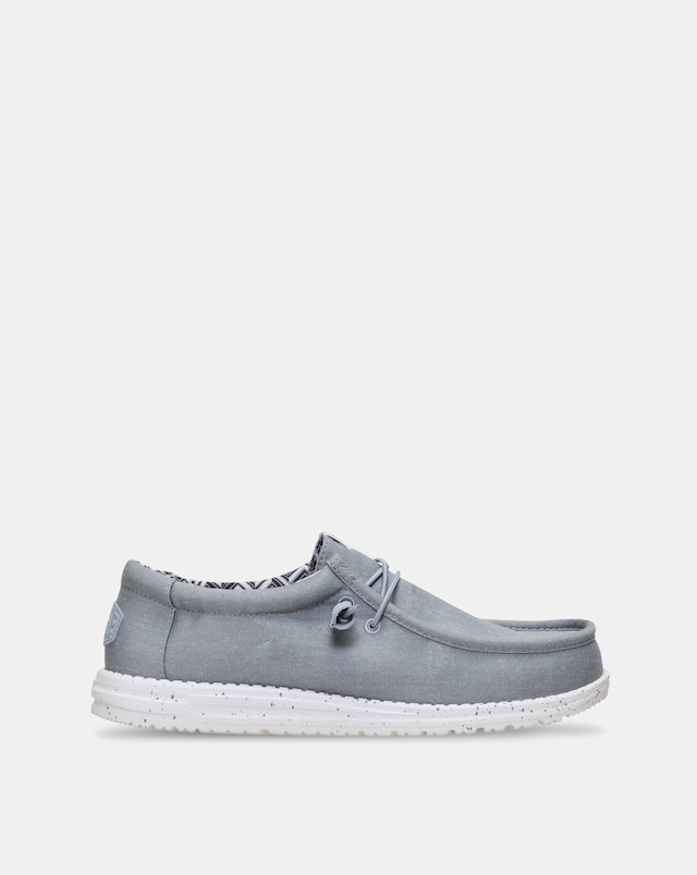 HEYDUDE Wally Stretch Canvas Shoes - Light Grey