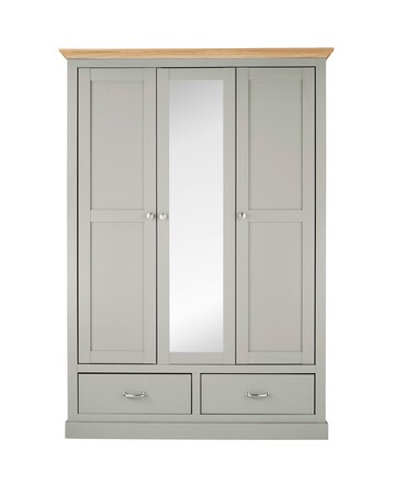 Julipa Ashford 3 Door 2 Drawer Wardrobe with Mirror