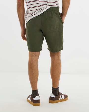 Linen Blend Elasticated Drawcord Short