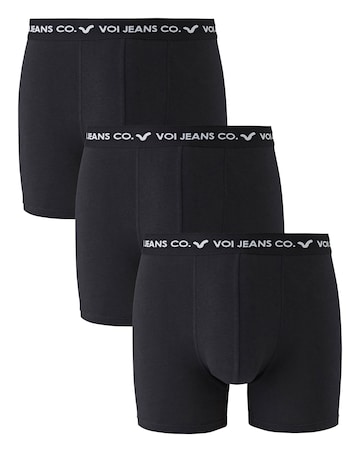 Voi Pack of 3 Black Hipsters Boxers