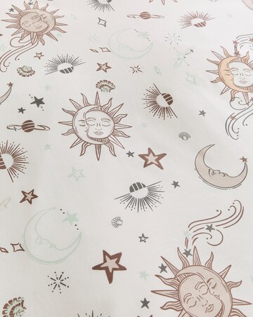 Summer Celestial Cotton Blend Reversible Duvet Cover Set