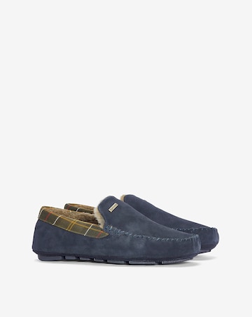 Barbour Monty Moccasin Slipper - Navy