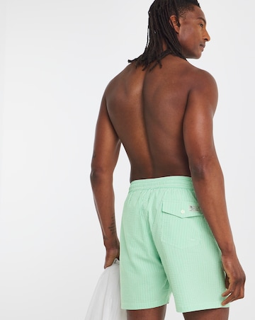 Polo Ralph Lauren Seersucker Swimshort - Green/White