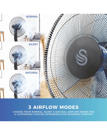 Swan 16'' Silence Stand Fan - Black