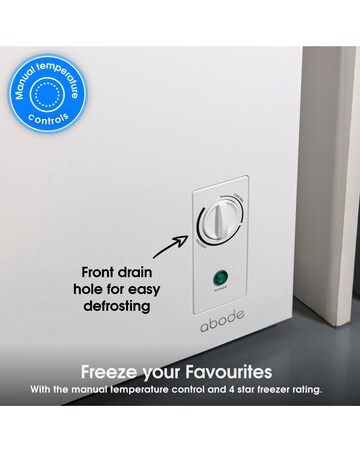Abode A198CF0E1W 198L Chest Freezer - White
