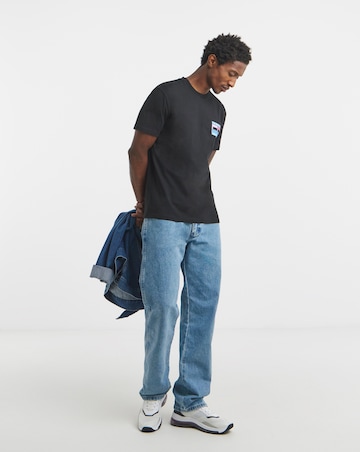 Tommy Jeans Short Sleeve DNA Flag T-Shirt - Black