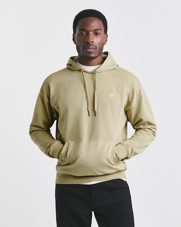 Union Garment Dyed Relaxed Fit Hoodie- Dark Stone