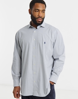 Polo Ralph Lauren Long Sleeve Bi Stretch Check Shirt - White/Navy