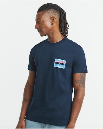 Tommy Jeans Short Sleeve Script Back T-Shirt - Navy