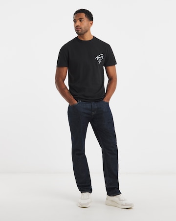 Tommy Jeans Short Sleeve Signature Back Print T-Shirt - Black