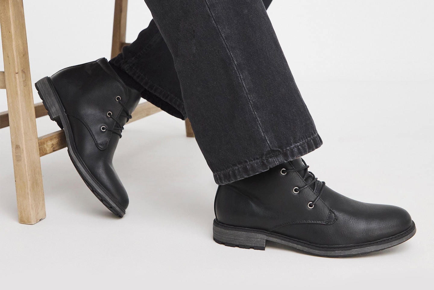 Penn Lace Up Boot Wide Fit pictured