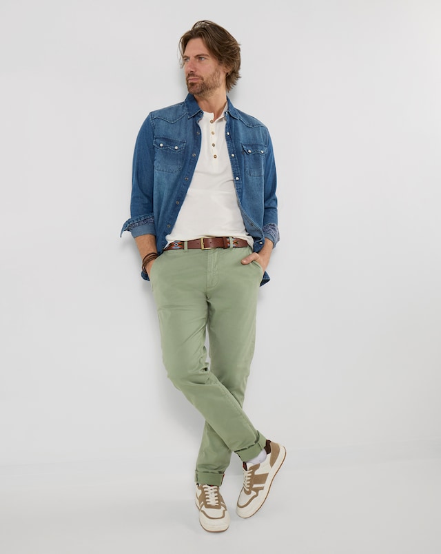 Joe Browns Charming Washed Chinos - Sage