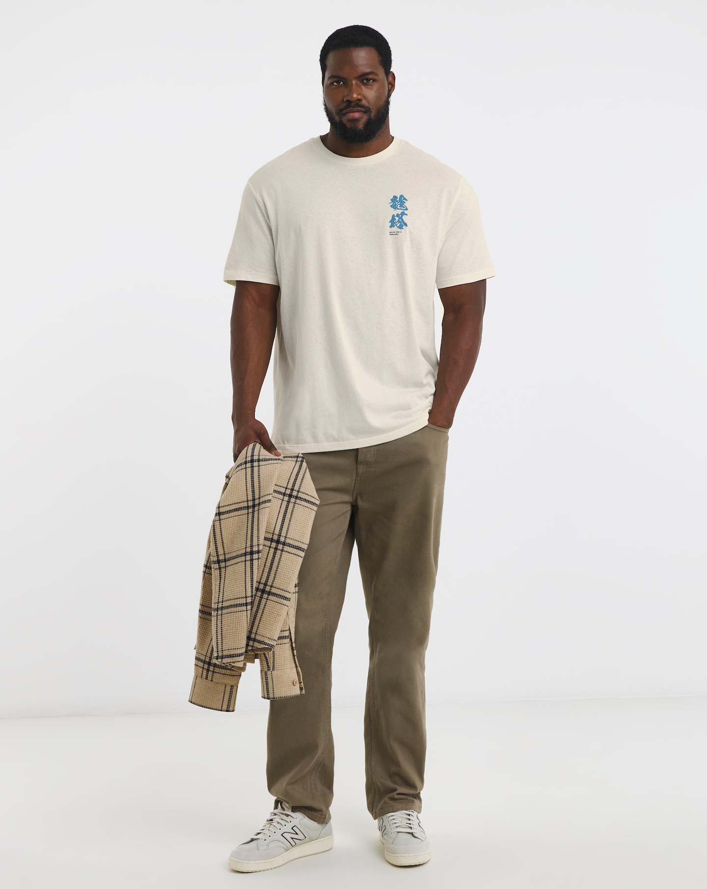 Jack & Jones Dragon Oriental Back Graphic T-Shirt - Cream | Jacamo