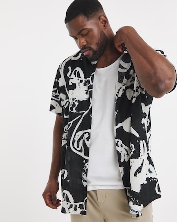 Jack & Jones Montauk Printed Shirt - Black