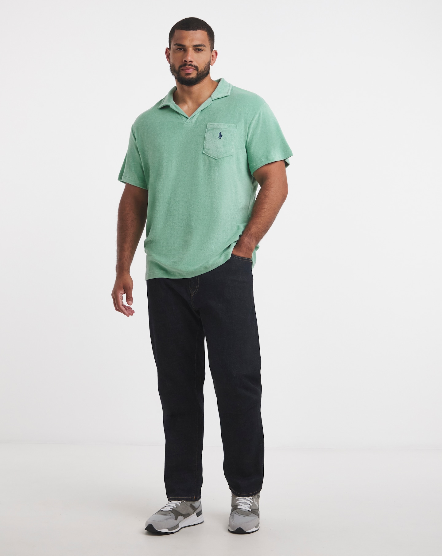 Polo Ralph Lauren Cotton Terry Pocket Polo Shirt | Jacamo