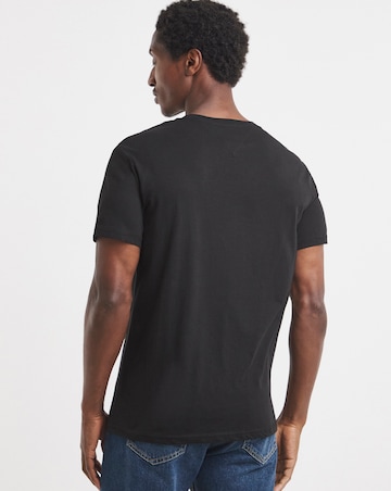 Tommy Jeans Short Sleeve Slim Neon Flag T-Shirt - Black