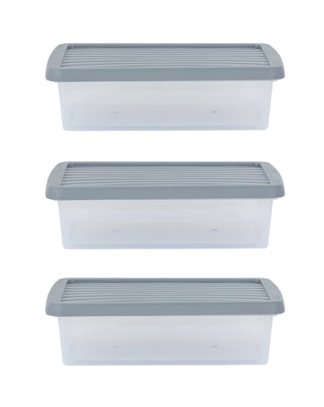 Wham 8L Stackable Box & Lid 3Pk