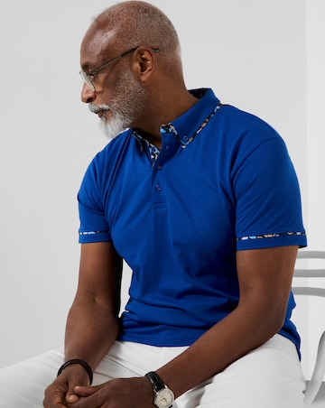 Joe Browns Dapper Double Collar Polo - Cobalt