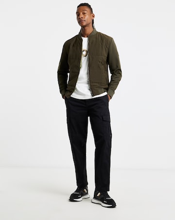 BOSS Hybrid Zip Through Sweat - Dark Green