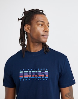 Tommy Jeans Short Sleeve 1985 Graphic T-Shirt - Navy