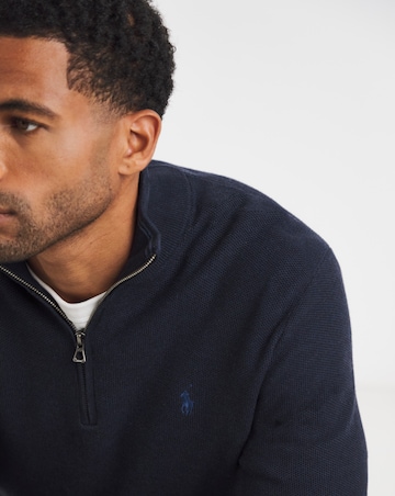 Polo Ralph Lauren 1/4 Zip Jumper - Navy Heather
