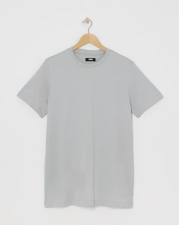 Premium Mercerised Supima Cotton T-Shirt Long Length- Steel Grey