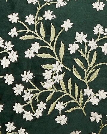 Holly Floral Embroidered Boudoir Cushion