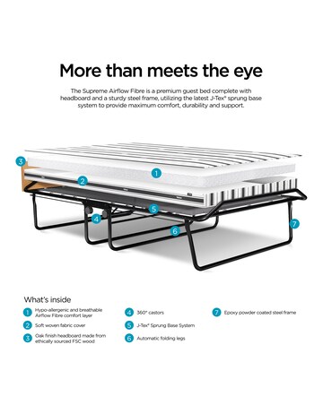 Jay-Be Supreme Automatic Folding Bed with Rebound e-Fibre Mattress Small Double