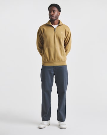 Union Garment Dyed Funnel Neck Sweatshirt-Tan