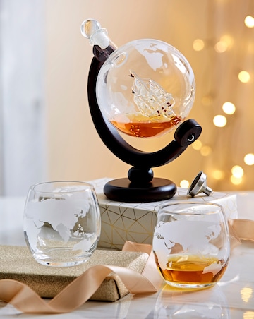 Globe Decanter and Glasses Set
