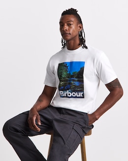 Barbour Sprouston Oversized Graphic T-Shirt - White