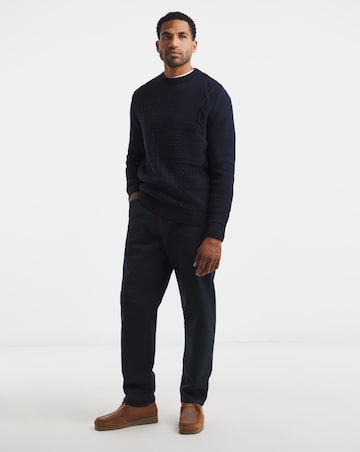 Barbour Casey Cable Crew Neck Sweater - Navy