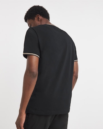 BOSS Short Sleeve Taul Tipped T-Shirt - Black