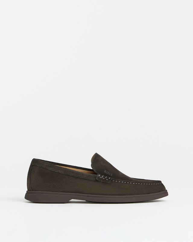 BOSS Sienne Suede Loafer - Dark Brown