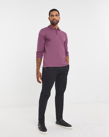 BOSS Long Sleeve Tipped Collar Polo