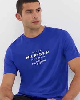 Tommy Hilfiger Short Sleeve Stack Graphic T-Shirt - Bright Blue