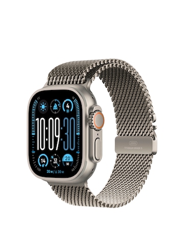 Apple Watch Ultra 2 GPS/Cellular 49mm Natural Titanium Case, Milanese Loop - M