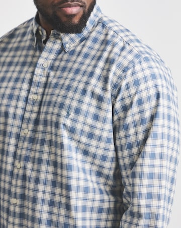 Polo Ralph Lauren Long Sleeve Check Oxford Shirt - Blue/Cream
