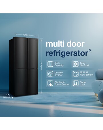 Fridgemaster MQ79394EB American Fridge Freezer- E Rated 175 CM